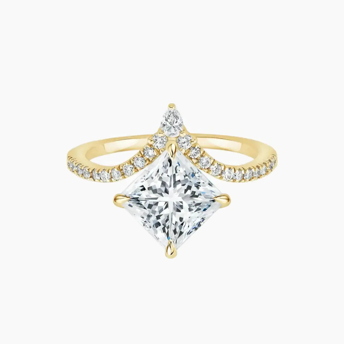 OBSER096 - Esme Solitaire Princess engagement ring setting view 5