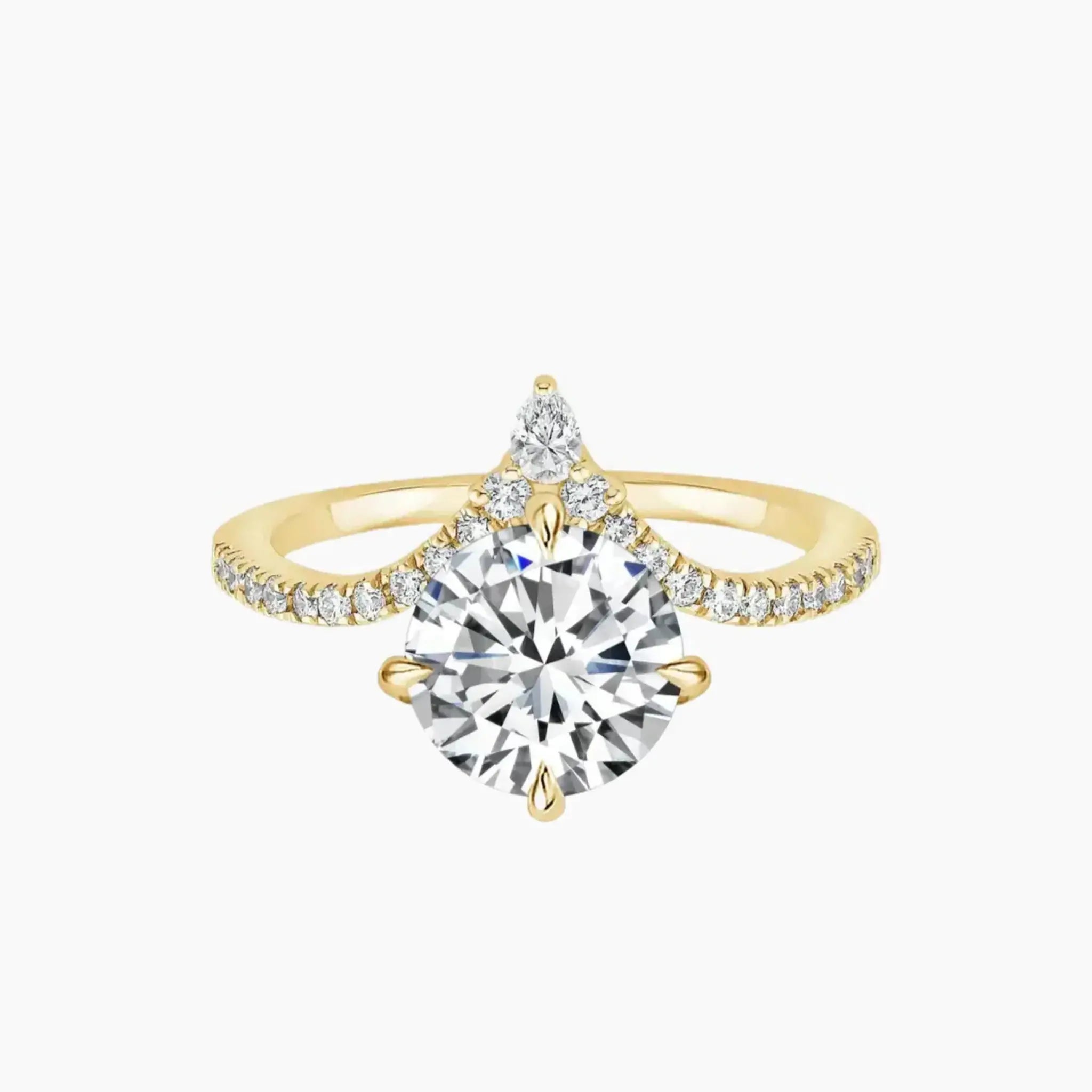 OBSER367 - Esme Solitaire Round engagement ring setting view 5