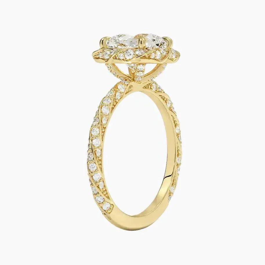OBSER423 - Eliana Halo Cushion engagement ring setting view 8