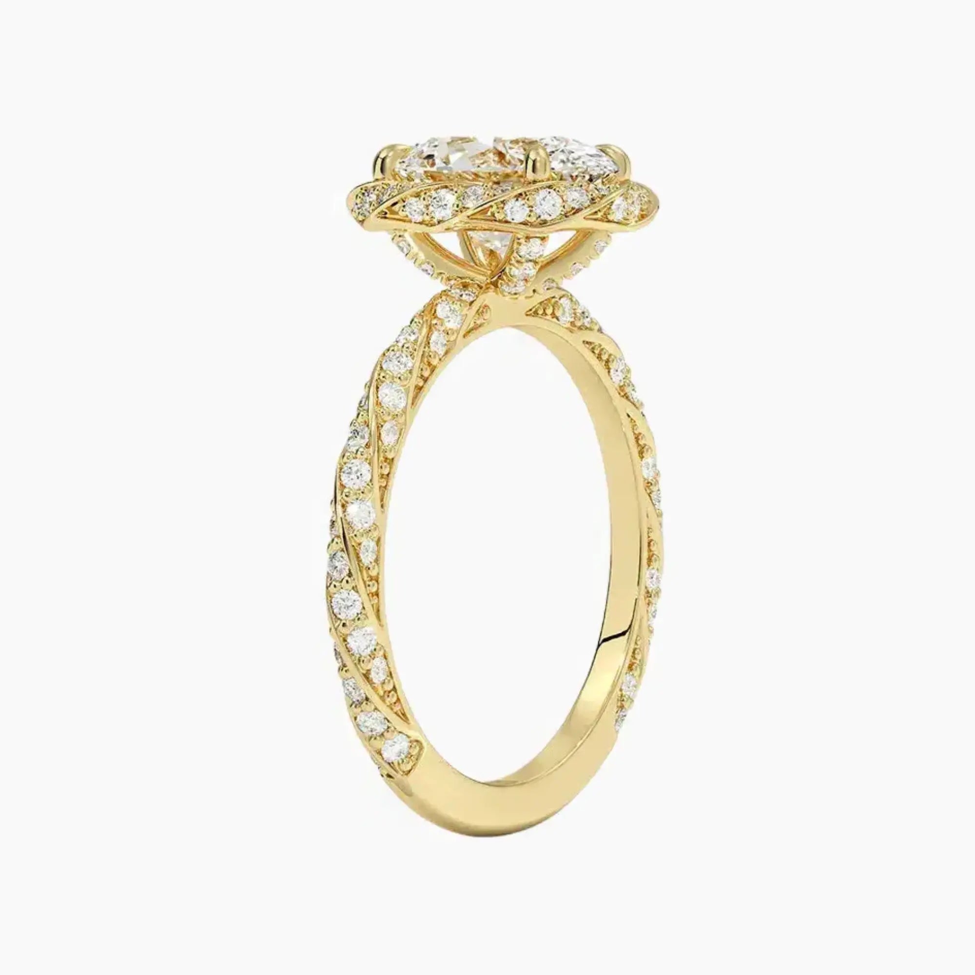 OBSER424 - Eliana Halo Oval engagement ring setting view 8