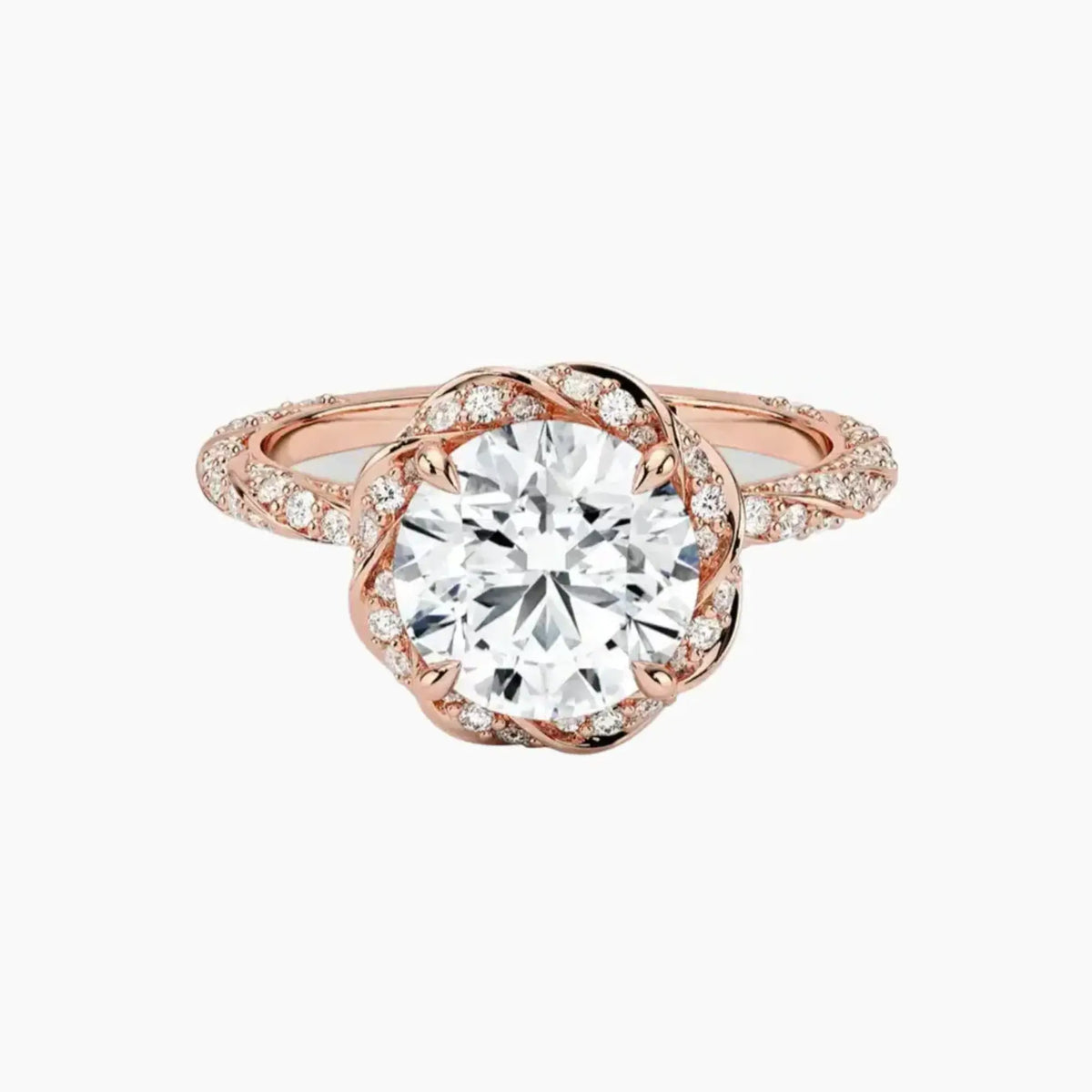 OBSER425 - Eliana Halo Round engagement ring setting view 4