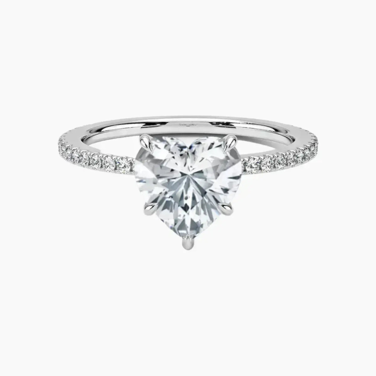 OBSER128 - Adalia Heart engagement ring setting view 1