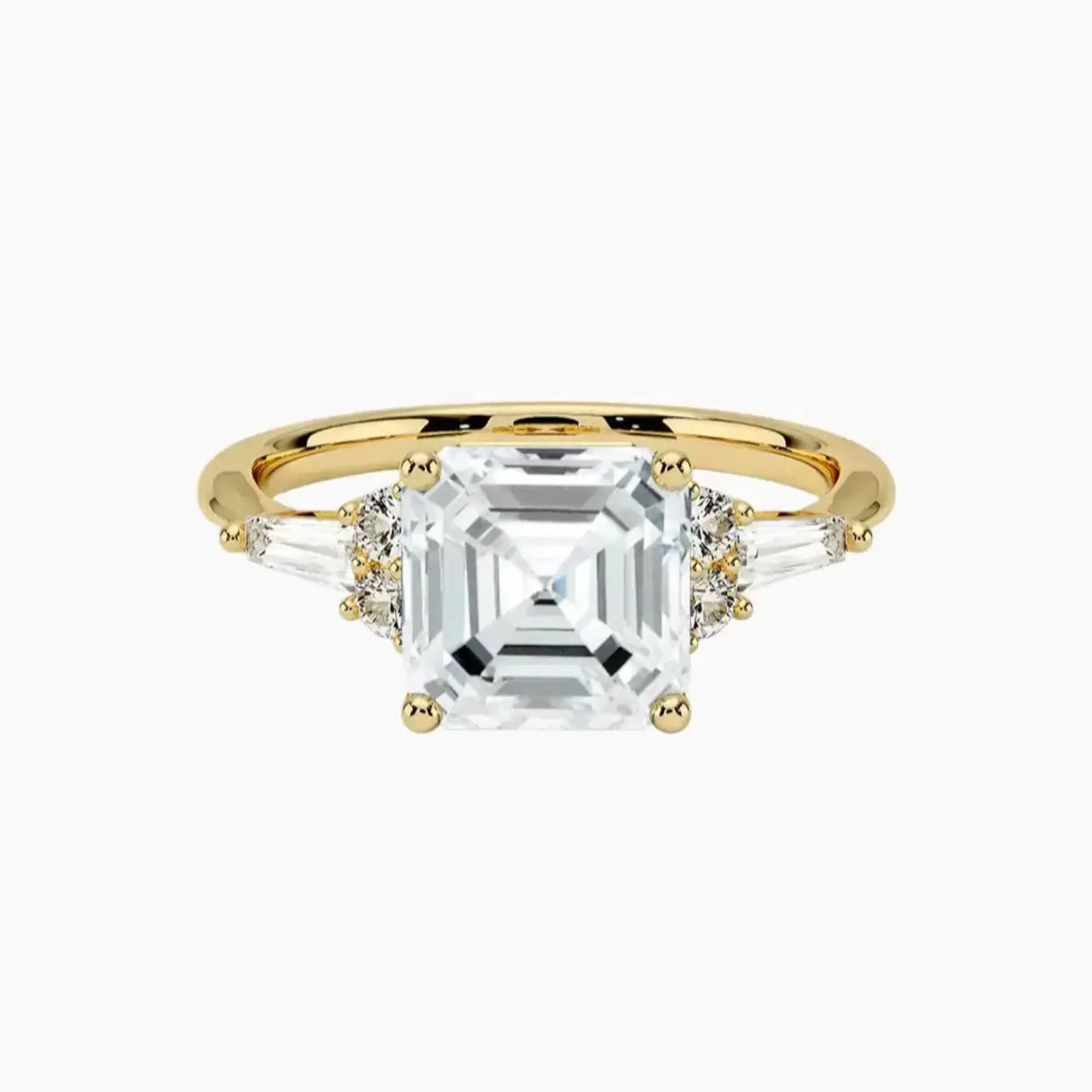 OBSER334 - Jovana Asscher engagement ring setting view 7