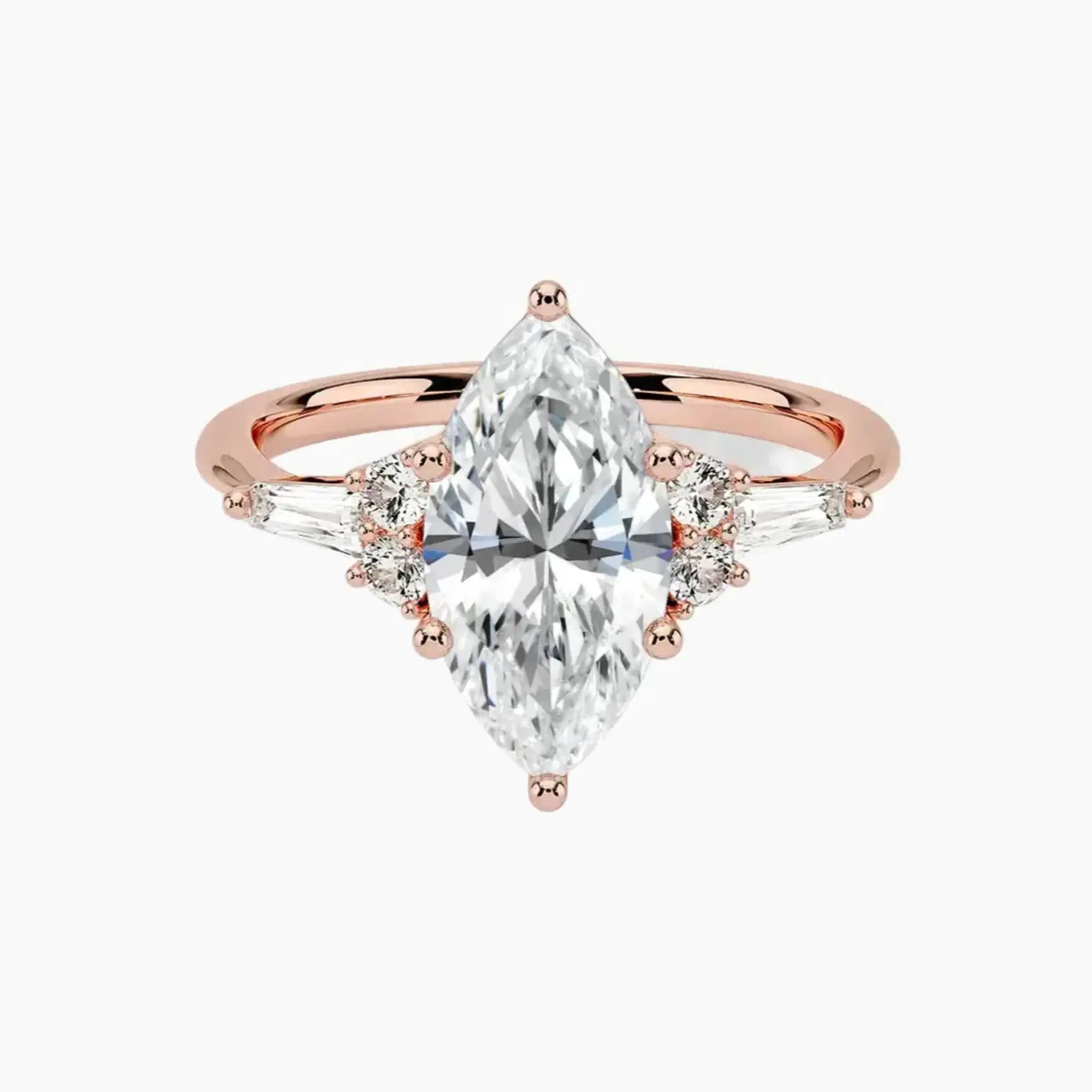 OBSER335 - Jovana Marquise engagement ring setting view 4