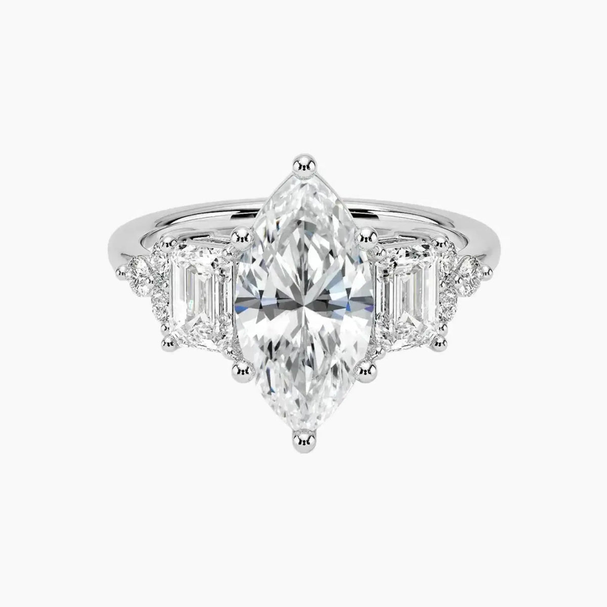 OBSER271 - Kaiya Marquise engagement ring setting view 1