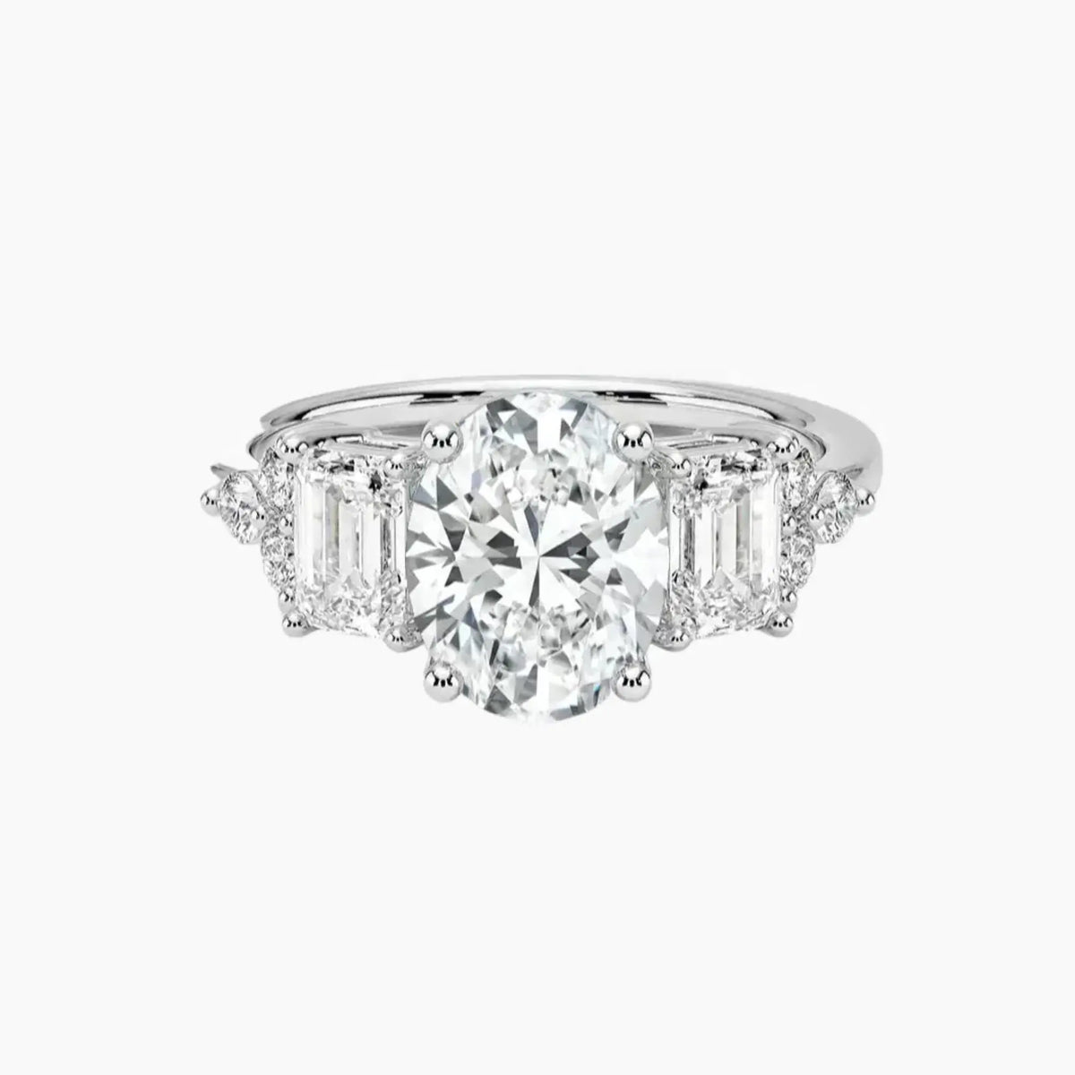 OBSER276 - Kaiya Oval engagement ring setting view 1