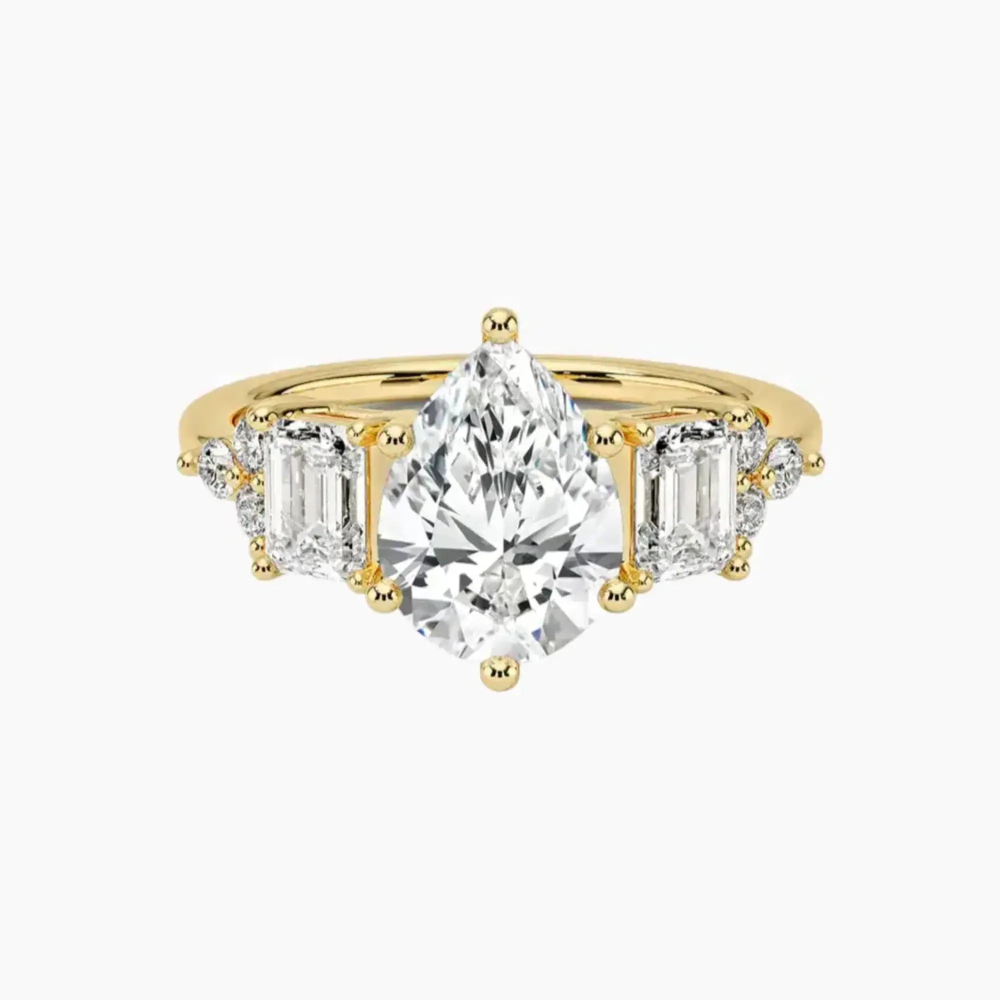 OBSER274 - Kaiya Pear engagement ring setting view 7