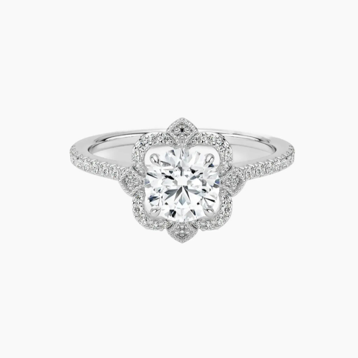 OBSER483 - Ravenna Halo Round engagement ring setting view 1