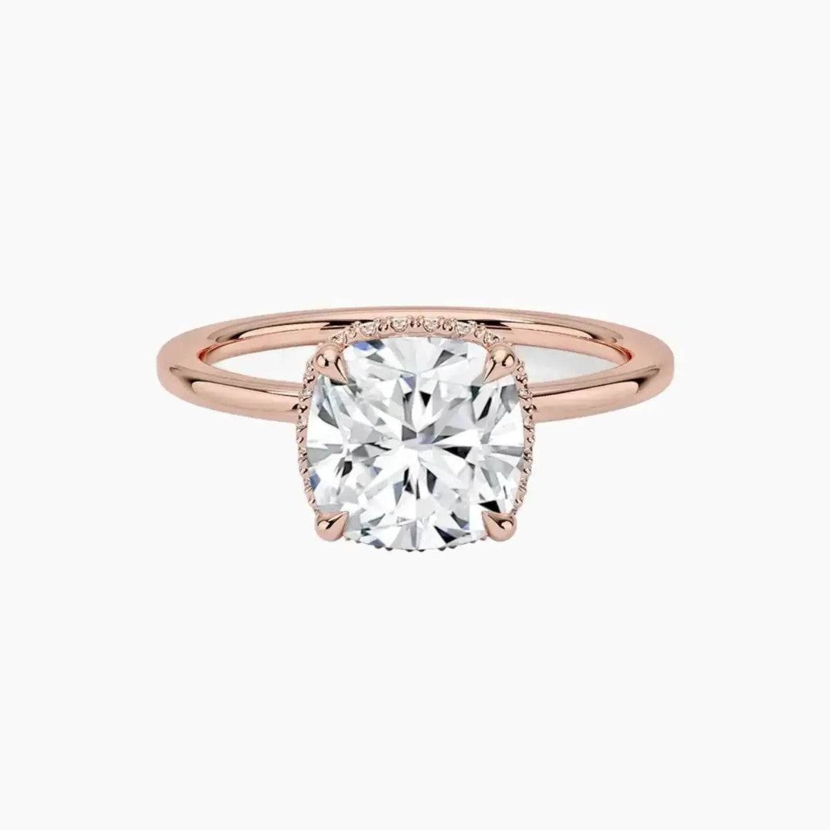 OBSER498 - Mirabel Halo Cushion engagement ring setting view 4