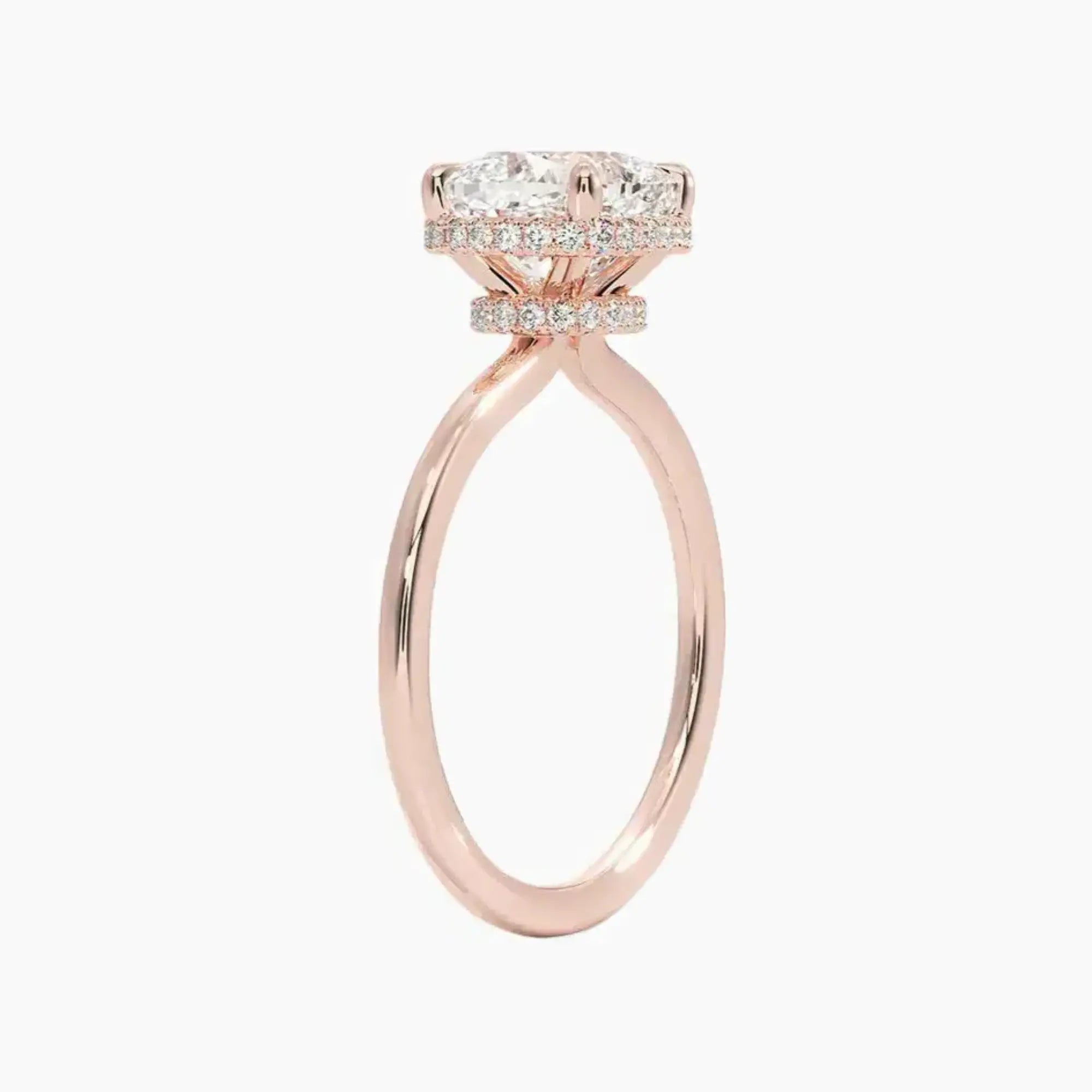 OBSER498 - Mirabel Halo Cushion engagement ring setting view 5