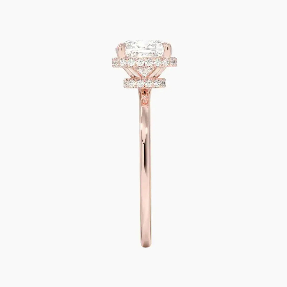 OBSER498 - Mirabel Halo Cushion engagement ring setting view 6