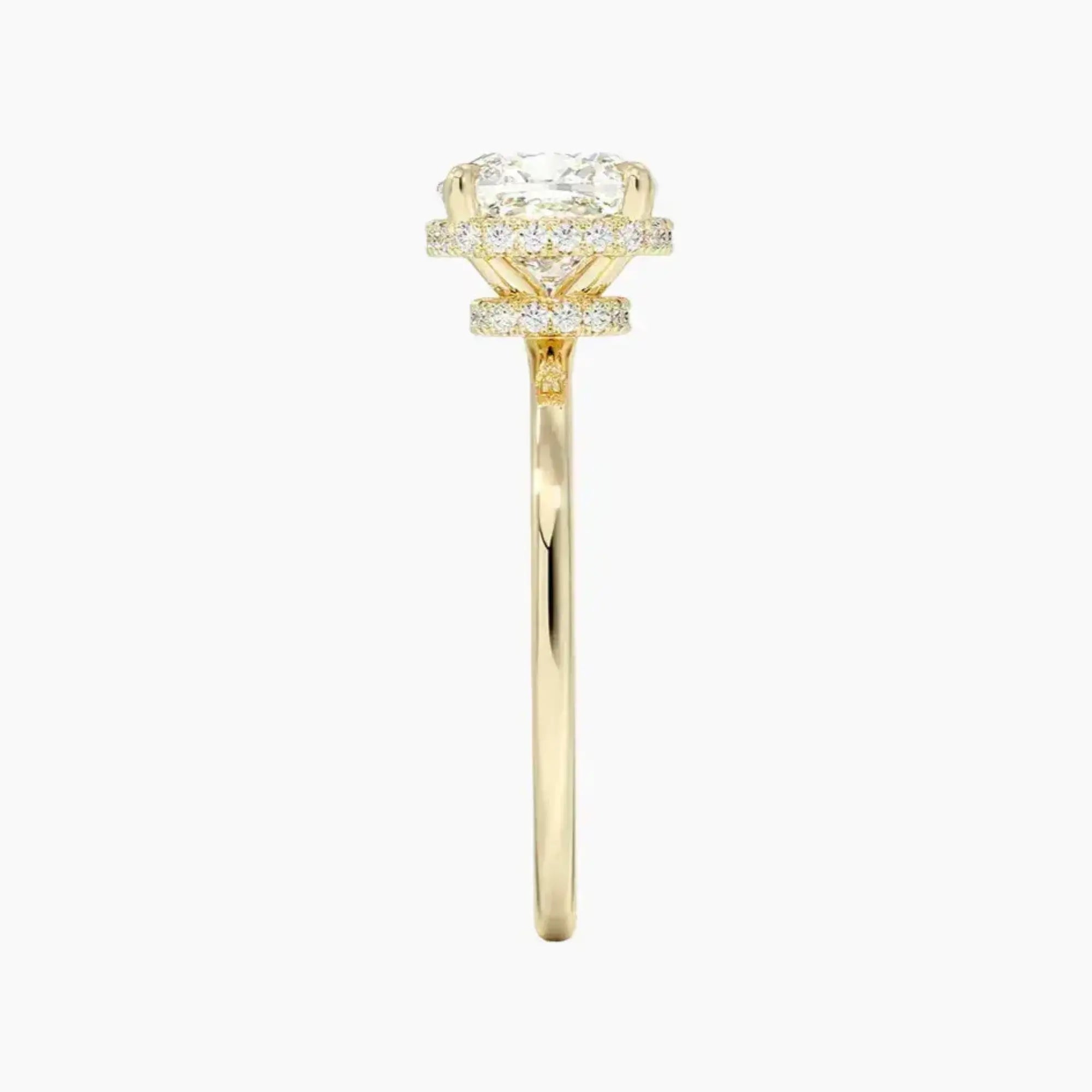 OBSER498 - Mirabel Halo Cushion engagement ring setting view 9