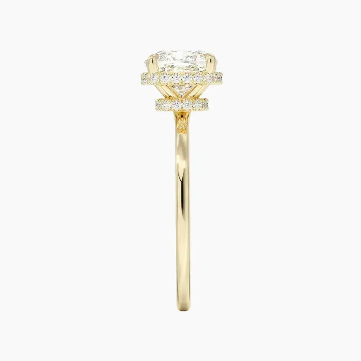 OBSER498 - Mirabel Halo Cushion engagement ring setting view 9