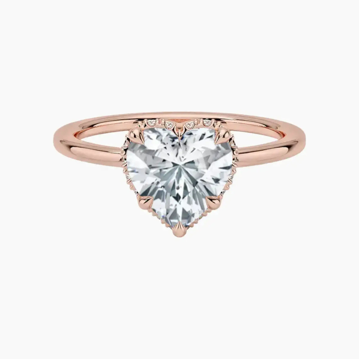 OBSER492 - Mirabel Halo Heart engagement ring setting view 4