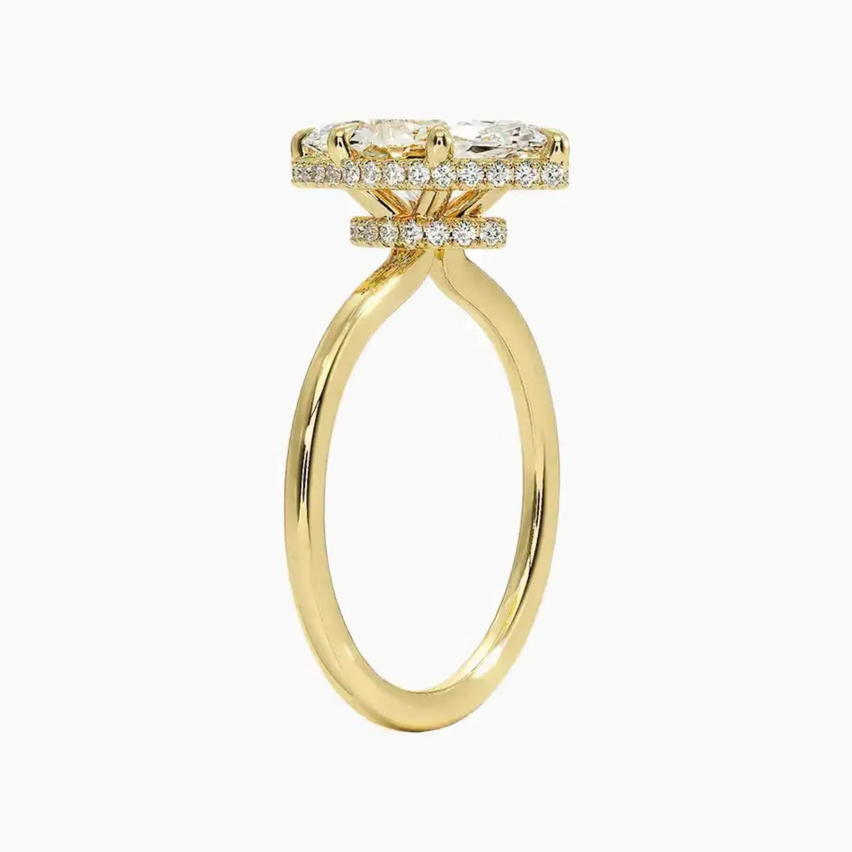 OBSER494 - Mirabel Halo Marquise engagement ring setting view 8