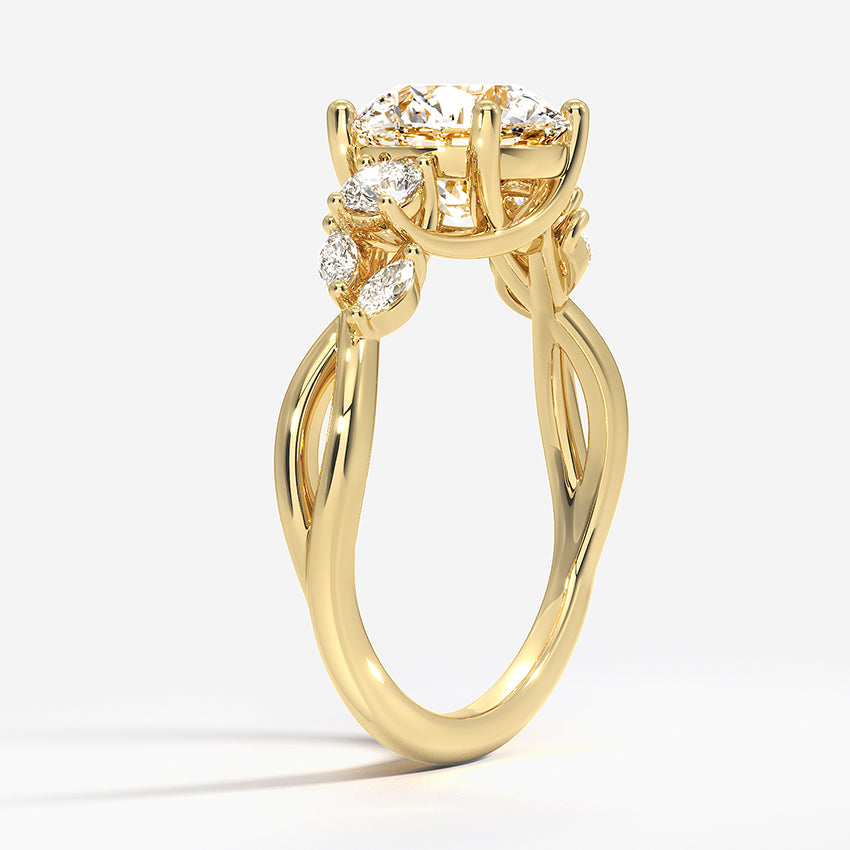 Willow Three Stone Diamond Engagement Ring  [Setting Only] - EC121