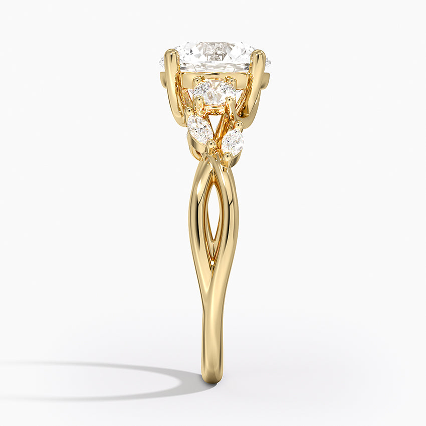 Willow Three Stone Diamond Engagement Ring  [Setting Only] - EC121