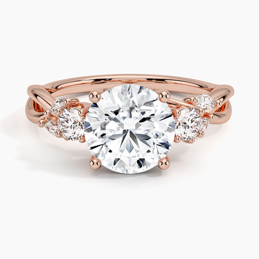 Willow Three Stone Diamond Engagement Ring  [Setting Only] - EC121