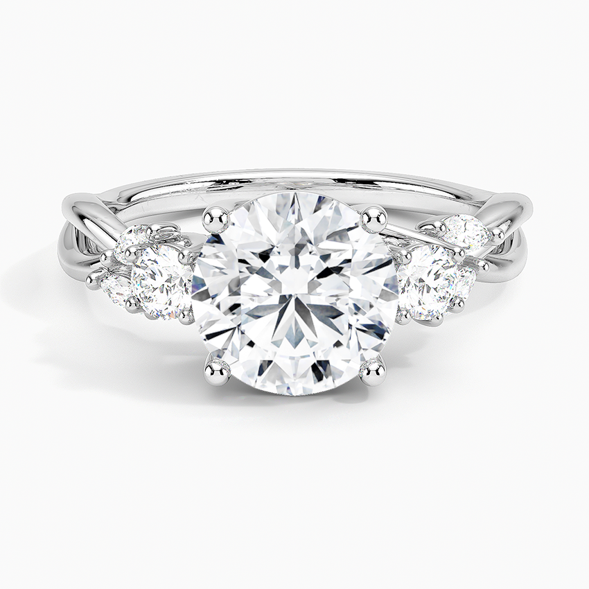 Willow Three Stone Diamond Engagement Ring  [Setting Only] - EC121