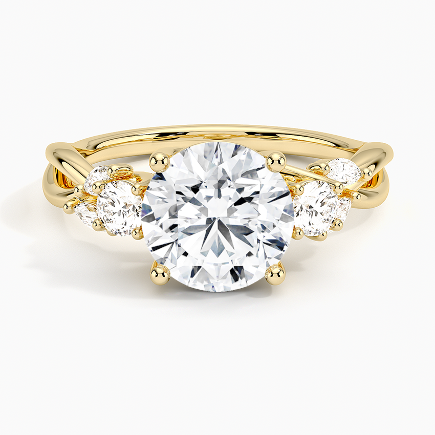 Willow Three Stone Diamond Engagement Ring  [Setting Only] - EC121