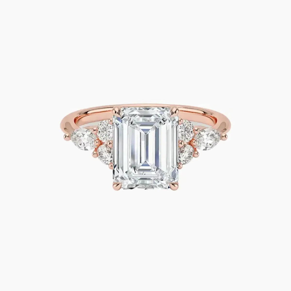 OBSER289 - Ingrid Emerald engagement ring setting view 4