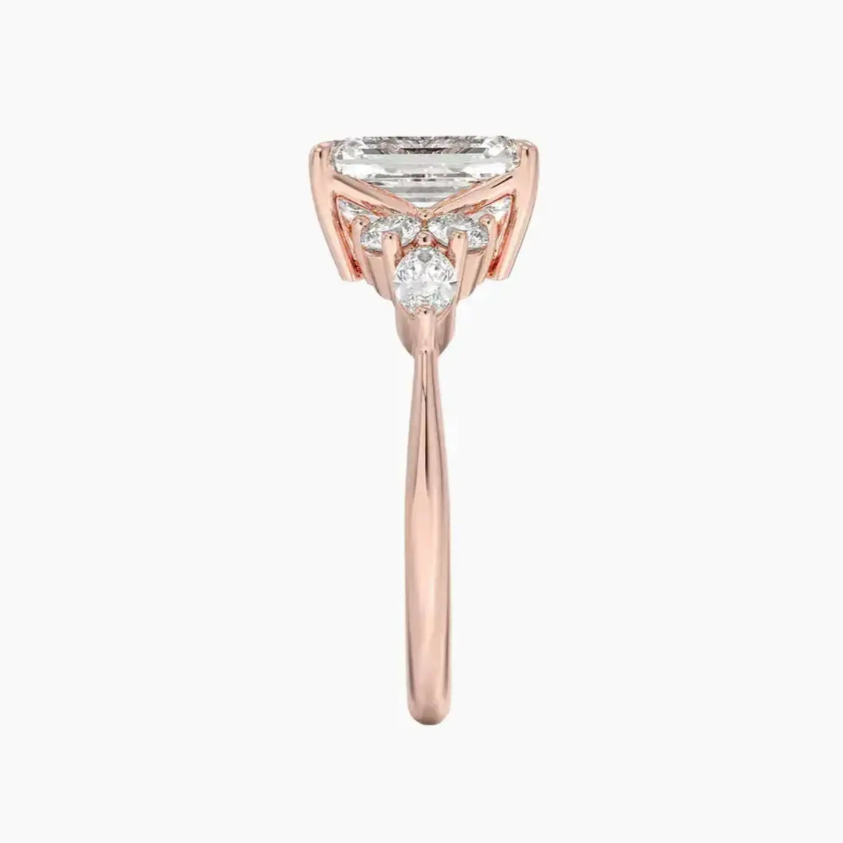 OBSER289 - Ingrid Emerald engagement ring setting view 6