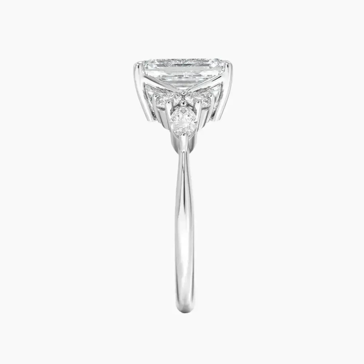 OBSER289 - Ingrid Emerald engagement ring setting view 3