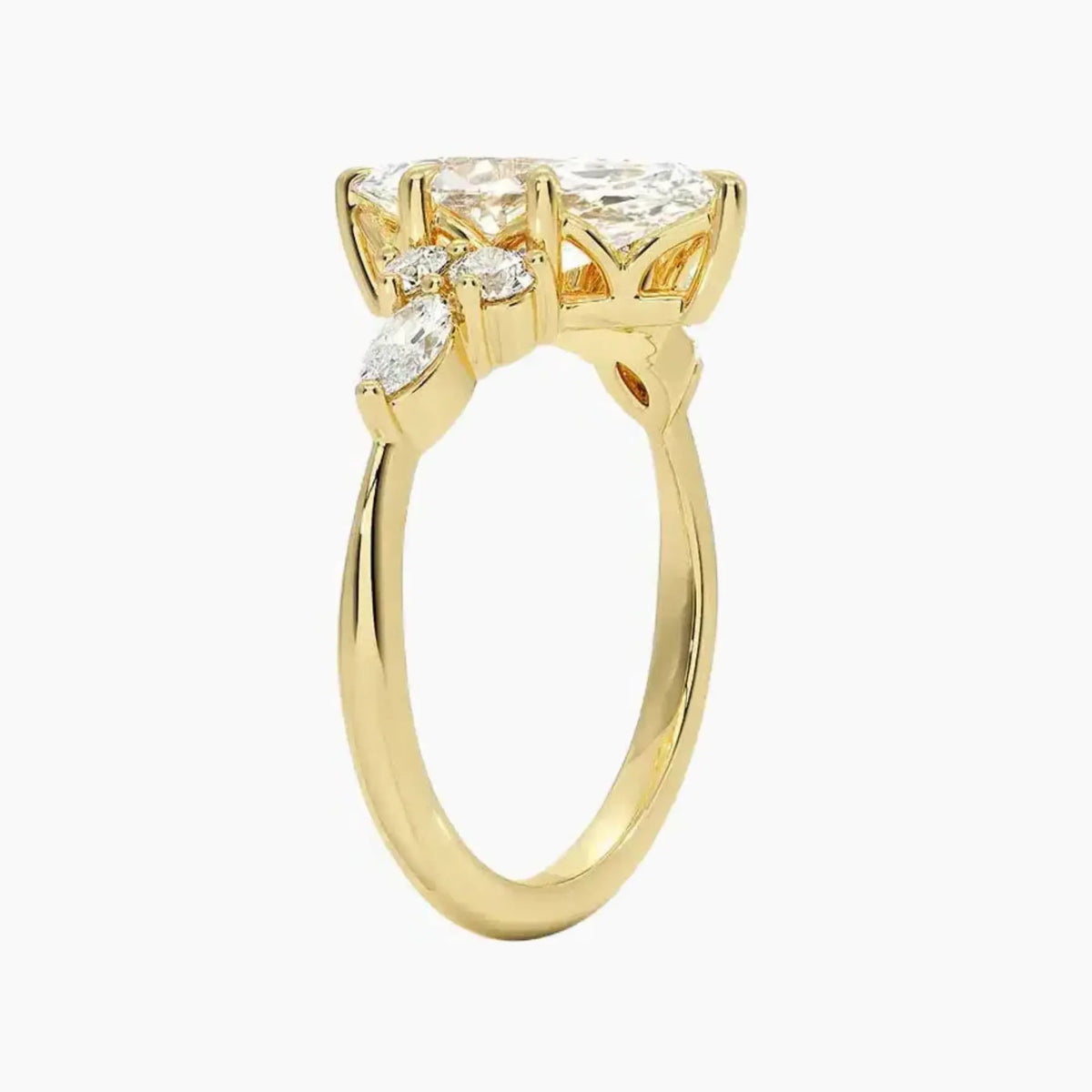 OBSER010 - Ingrid Marquise engagement ring setting view 8