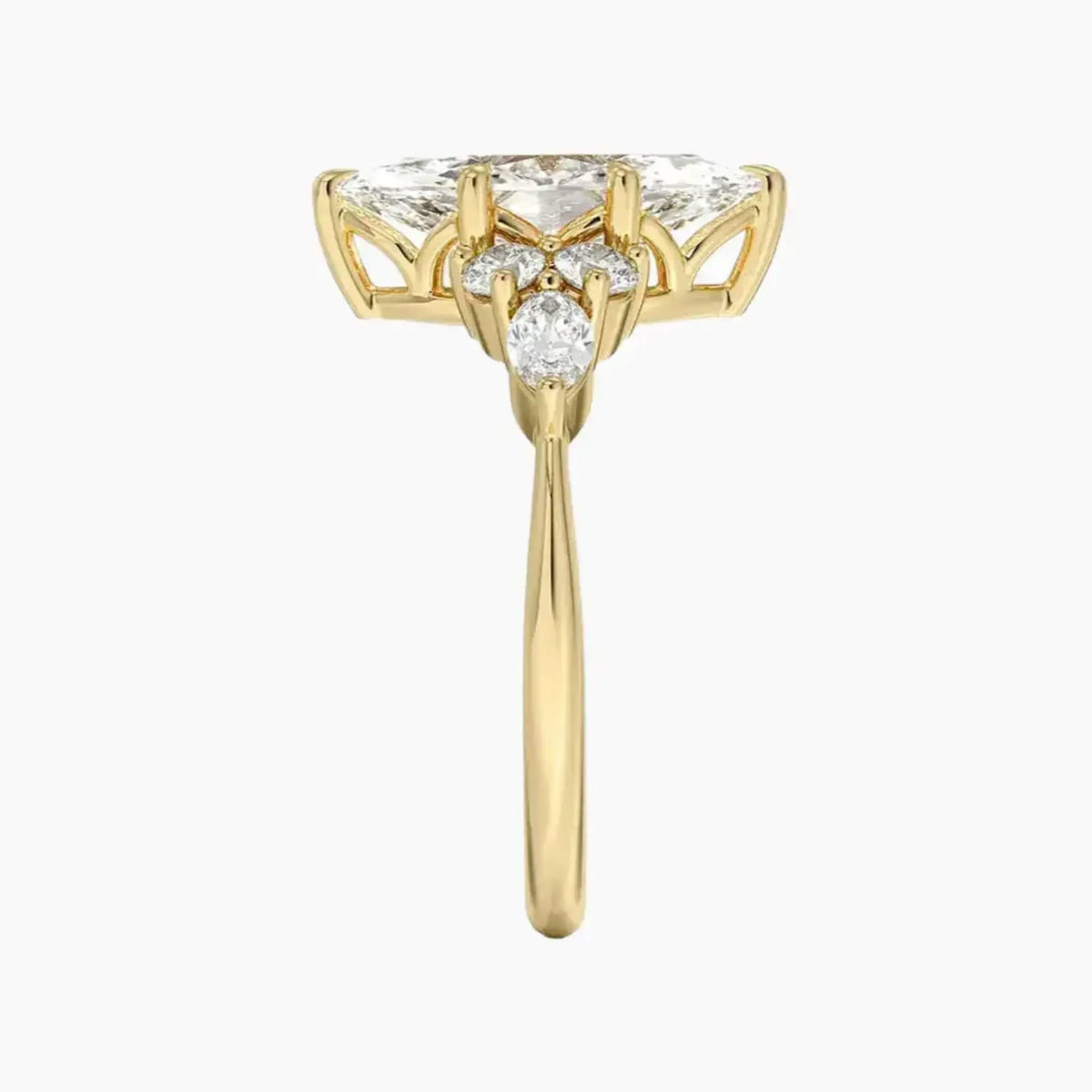 OBSER010 - Ingrid Marquise engagement ring setting view 9