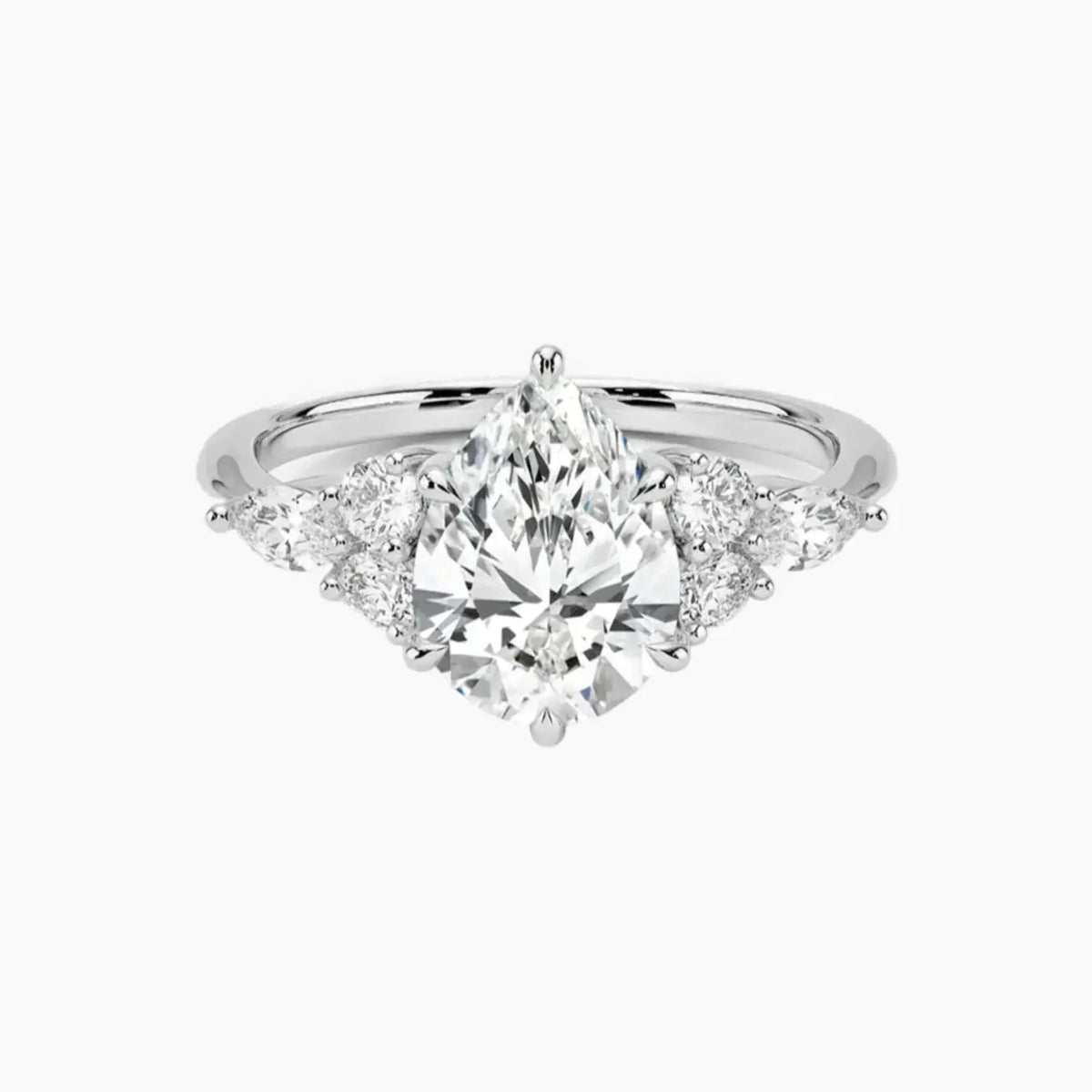 OBSER093 - Ingrid Pear engagement ring setting view 1