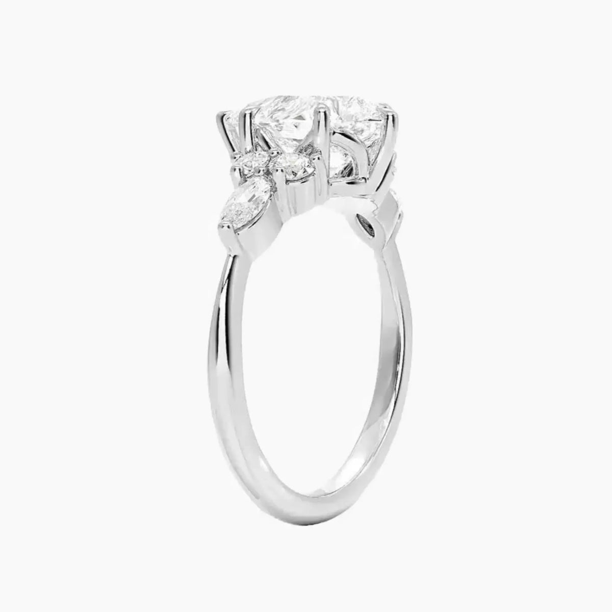 OBSER093 - Ingrid Pear engagement ring setting view 2