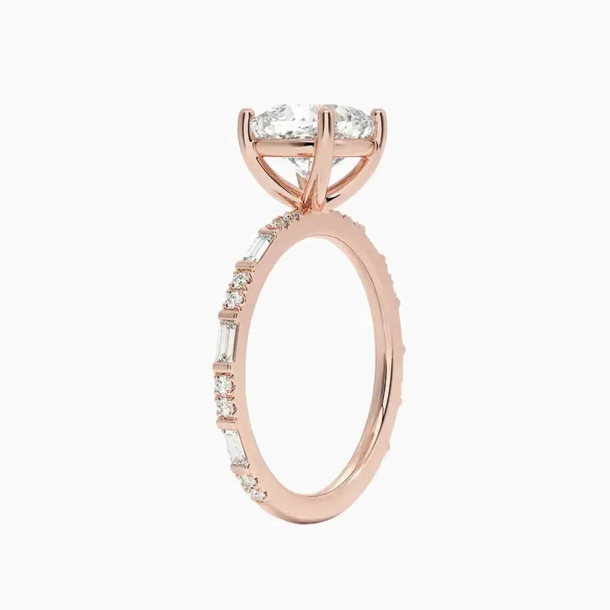 OBSER296 - Evelina Solitaire Cushion engagement ring setting view 5