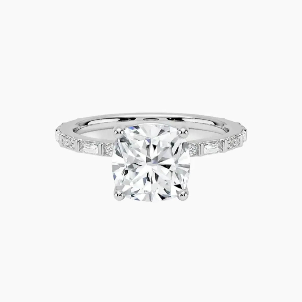 OBSER296 - Evelina Solitaire Cushion engagement ring setting view 1