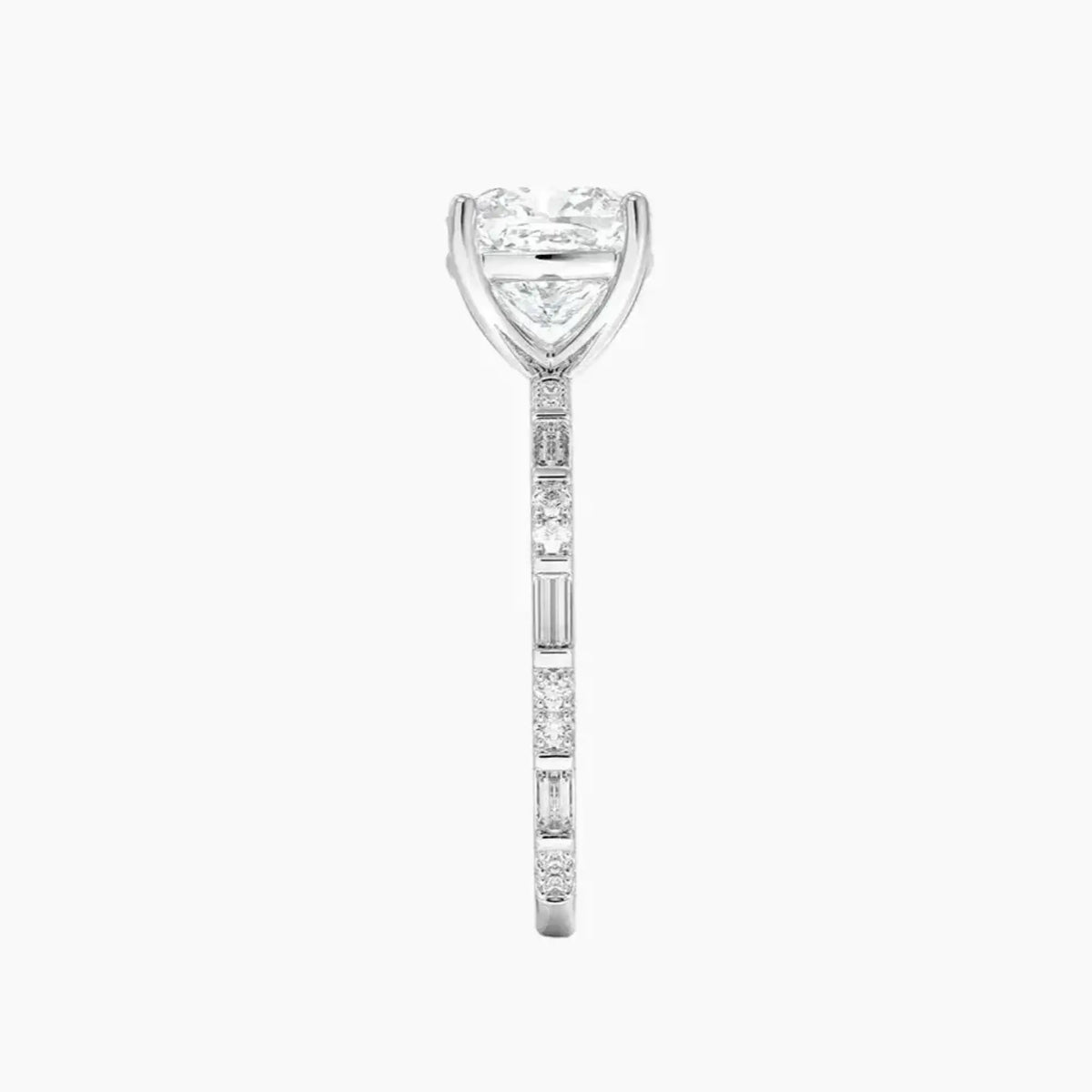 OBSER296 - Evelina Solitaire Cushion engagement ring setting view 3