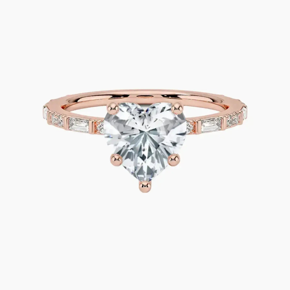 OBSER291 - Evelina Solitaire Heart engagement ring setting view 4