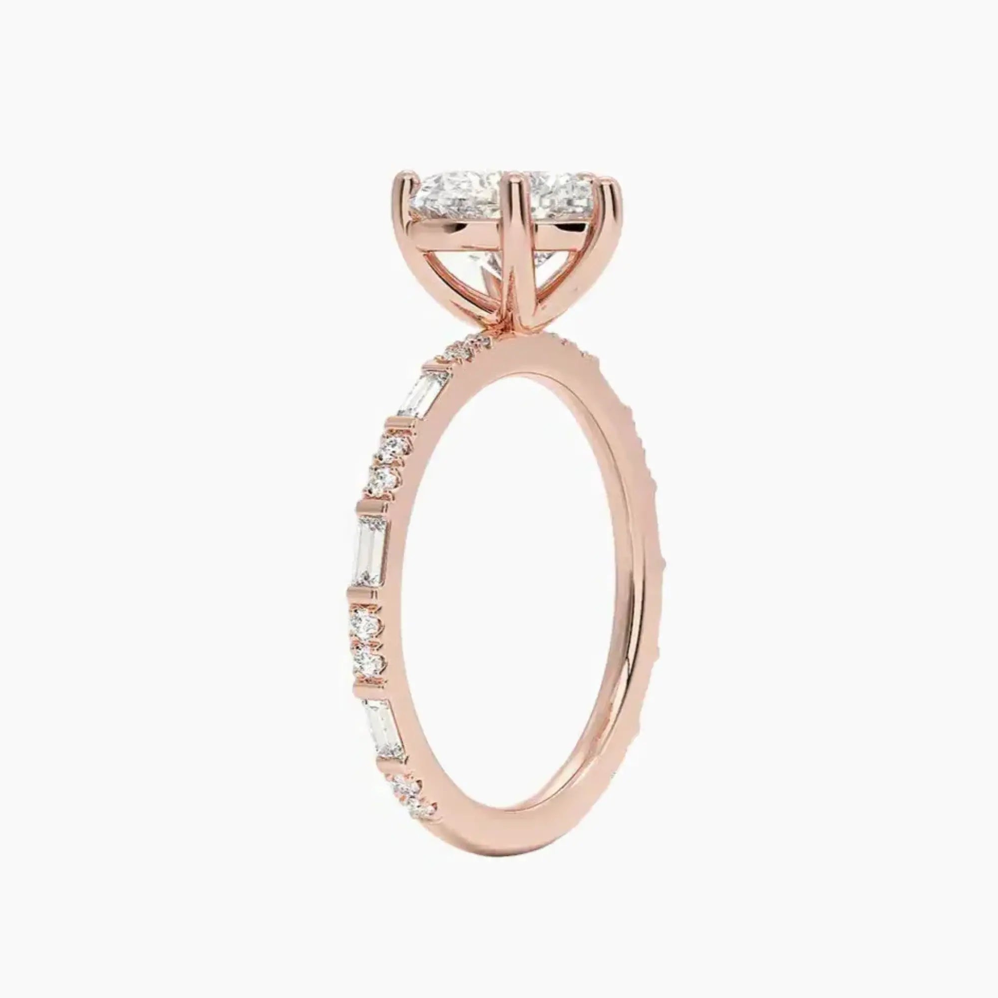 OBSER291 - Evelina Solitaire Heart engagement ring setting view 5