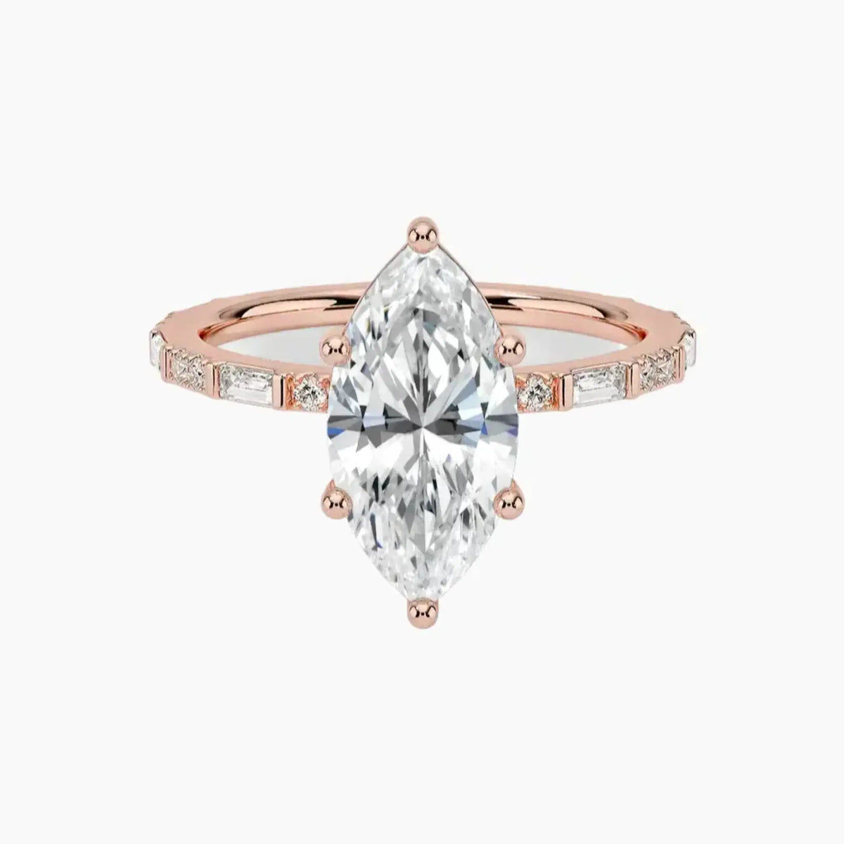 OBSER293 - Evelina Solitaire Marquise engagement ring setting view 4