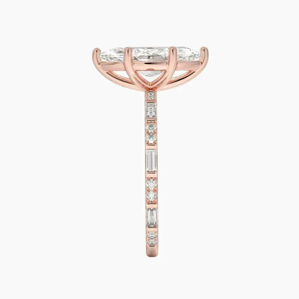 OBSER293 - Evelina Solitaire Marquise engagement ring setting view 6