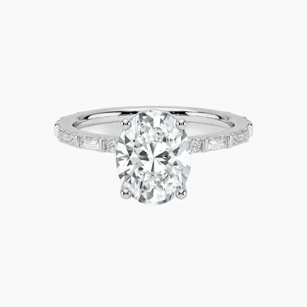 OBSER297 - Evelina Solitaire Oval engagement ring setting view 1