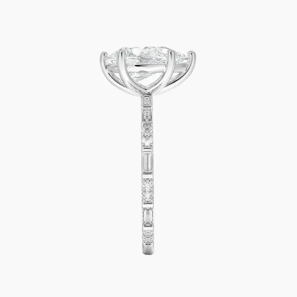 OBSER146 - Evelina Solitaire Pear engagement ring setting view 3