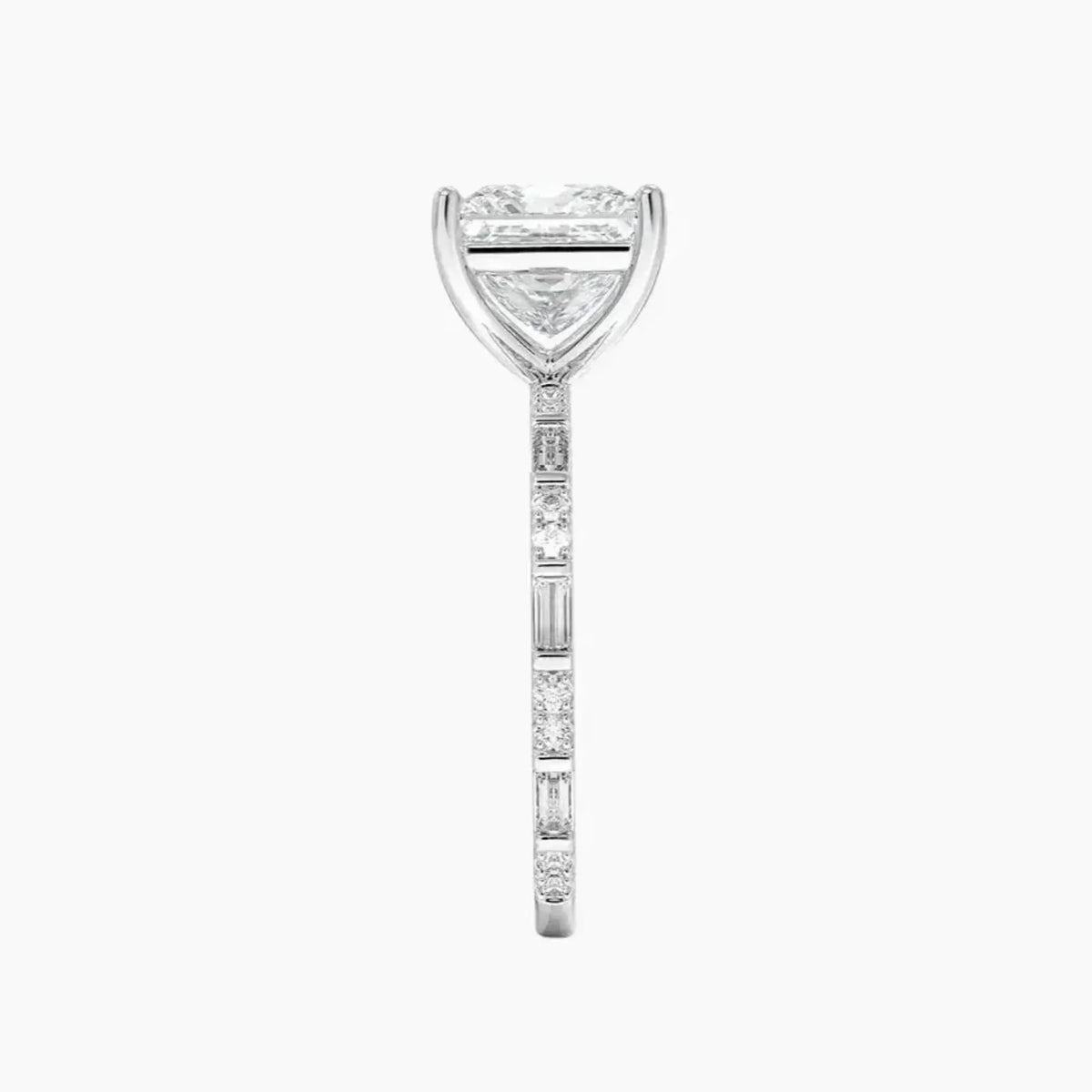 OBSER295 - Evelina Solitaire Princess engagement ring setting view 3