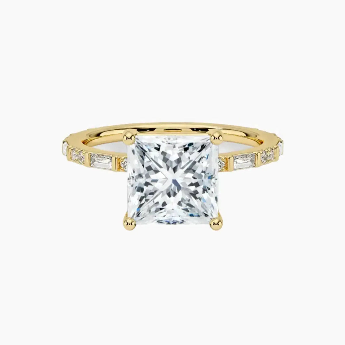 OBSER295 - Evelina Solitaire Princess engagement ring setting view 7
