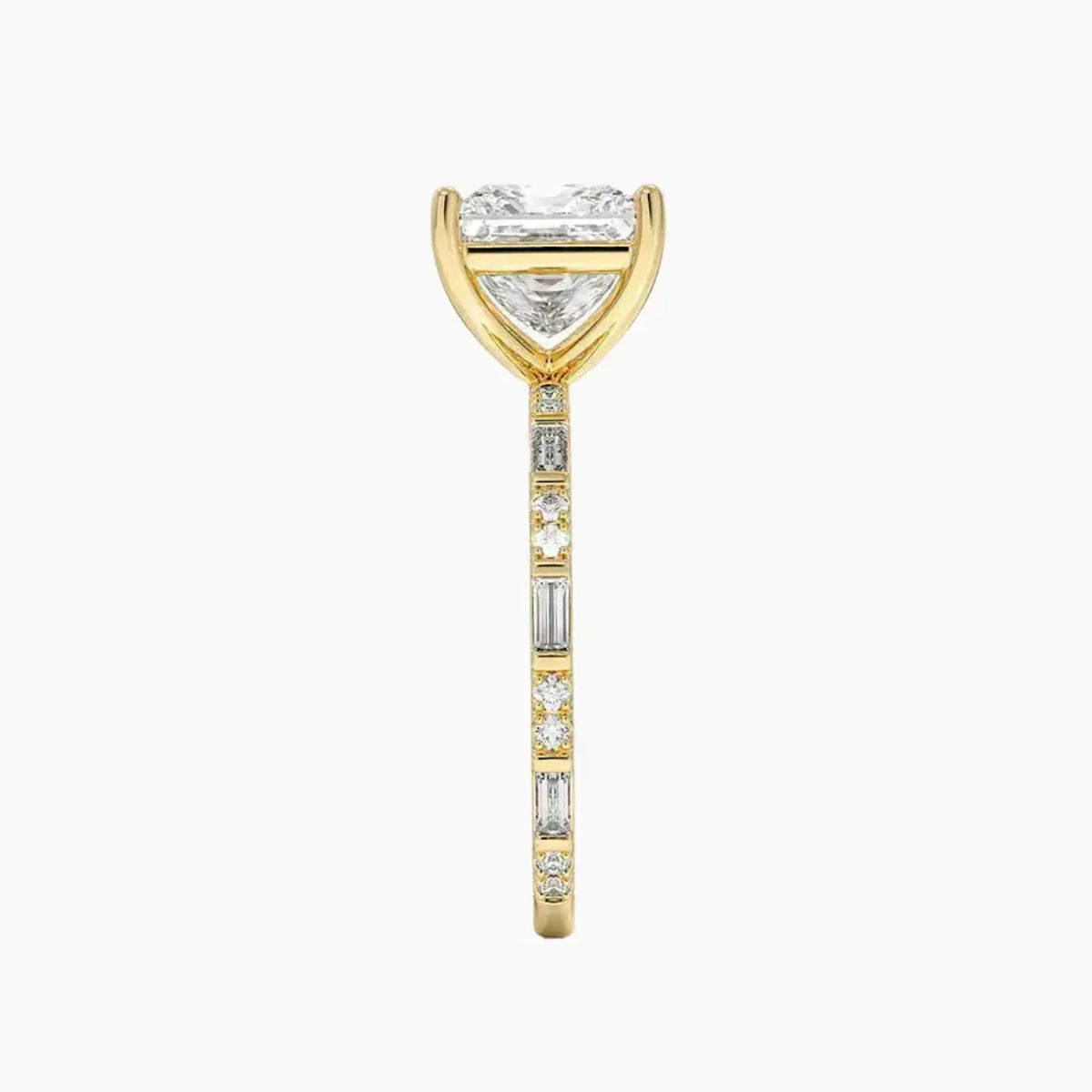 OBSER295 - Evelina Solitaire Princess engagement ring setting view 9