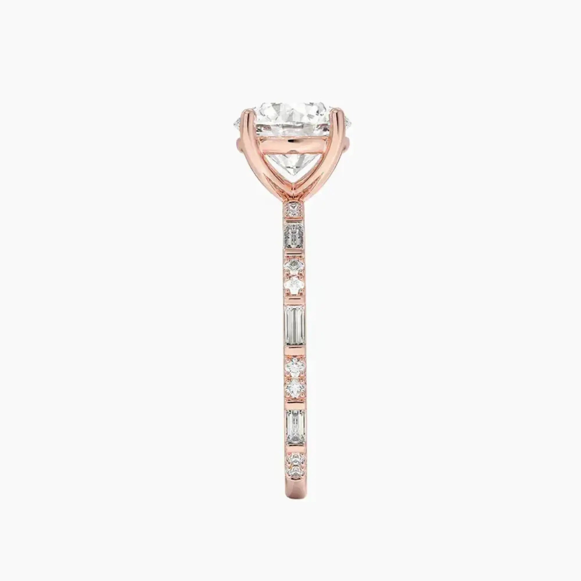 OBSER298 - Evelina Solitaire Round engagement ring setting view 6