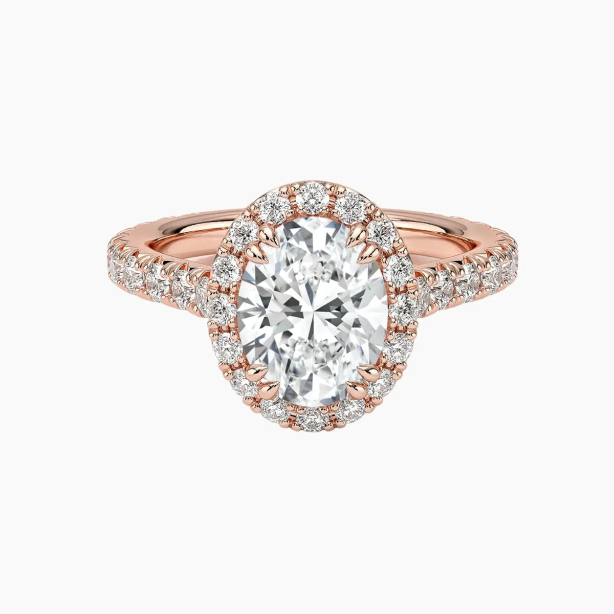 OBSER175 - Ophelia Halo Oval engagement ring setting view 4