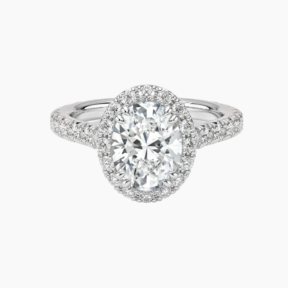 OBSER175 - Ophelia Halo Oval engagement ring setting view 1