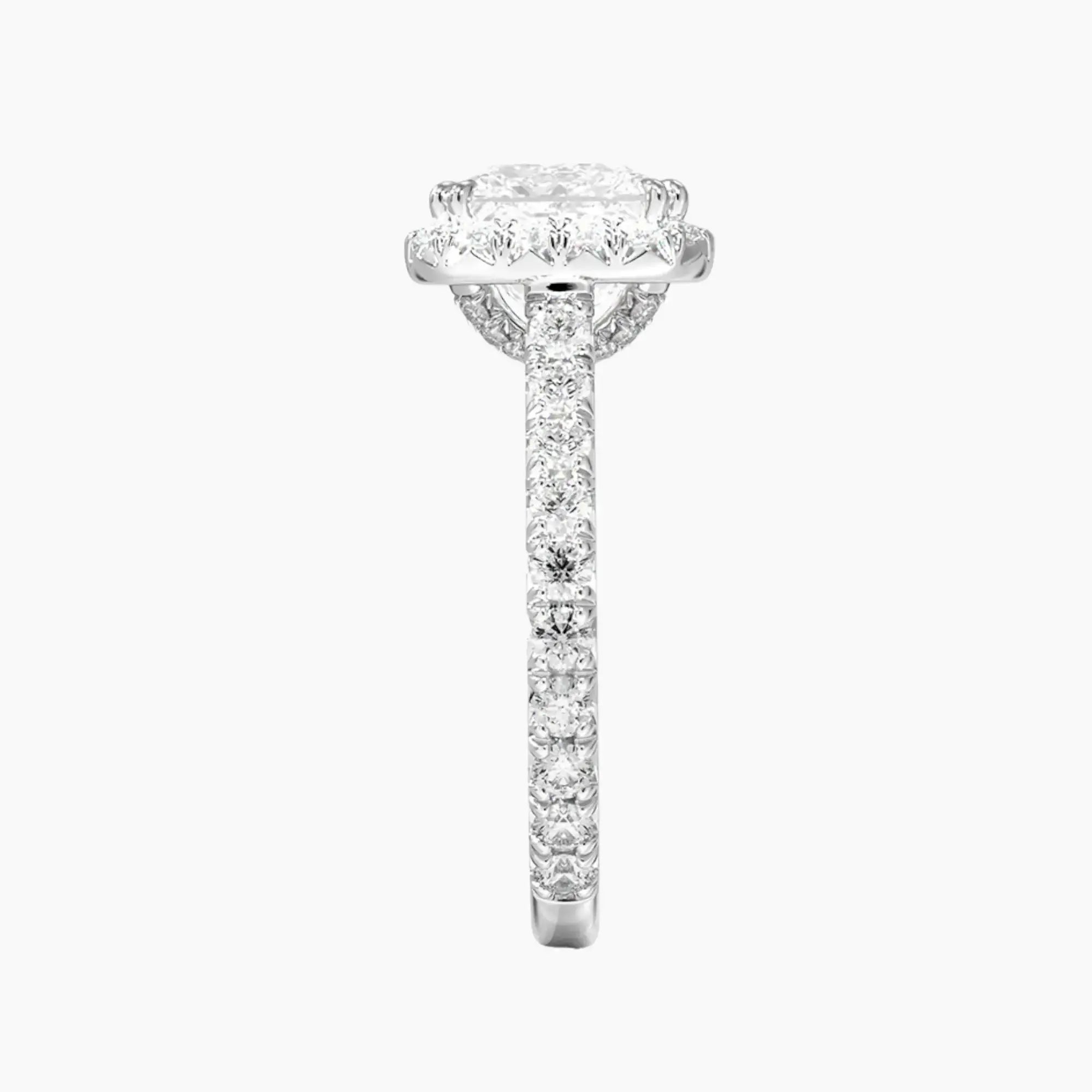 OBSER515 - Ophelia Halo Princess engagement ring setting view 3