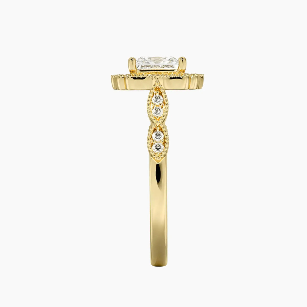 OBSER477 - Talitha Halo Princess engagement ring setting view 9