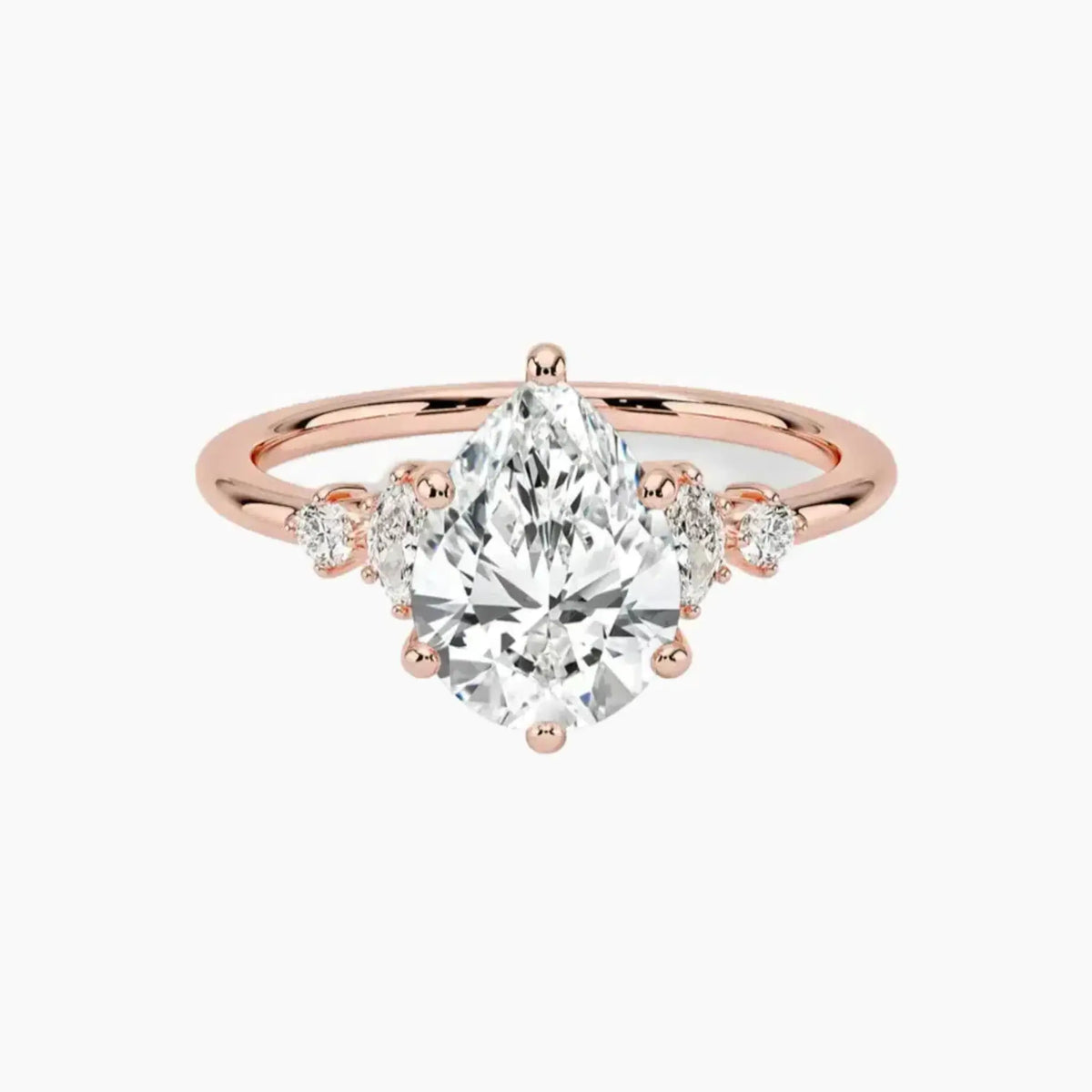 OBSER266 - Jordana Pear engagement ring setting view 4