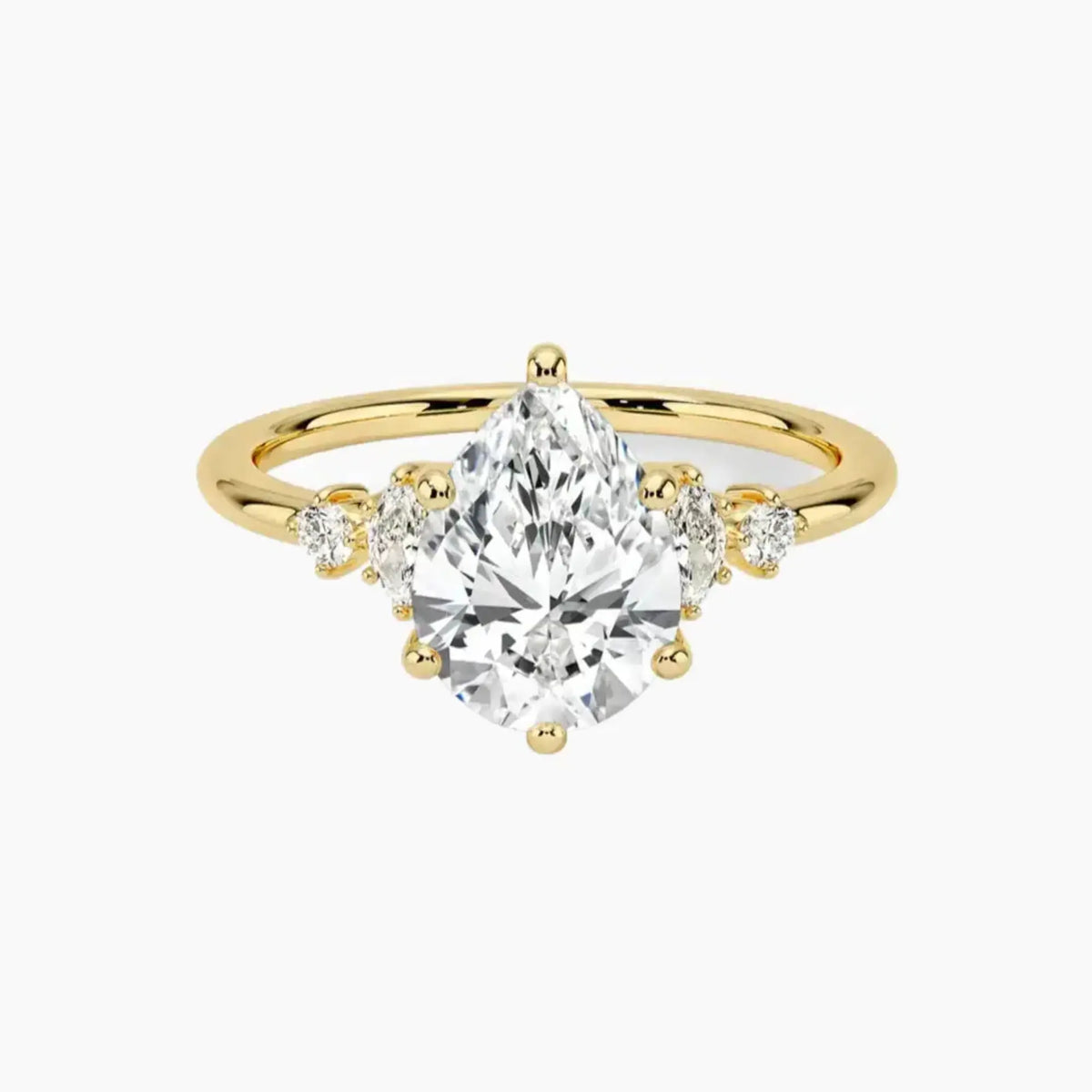 OBSER266 - Jordana Pear engagement ring setting view 7